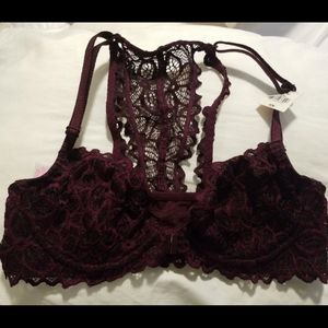 PINK laced bralette sz 32b NEW